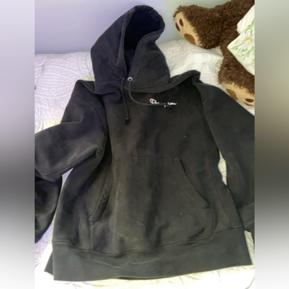 Champion Black Hooded Cardigan